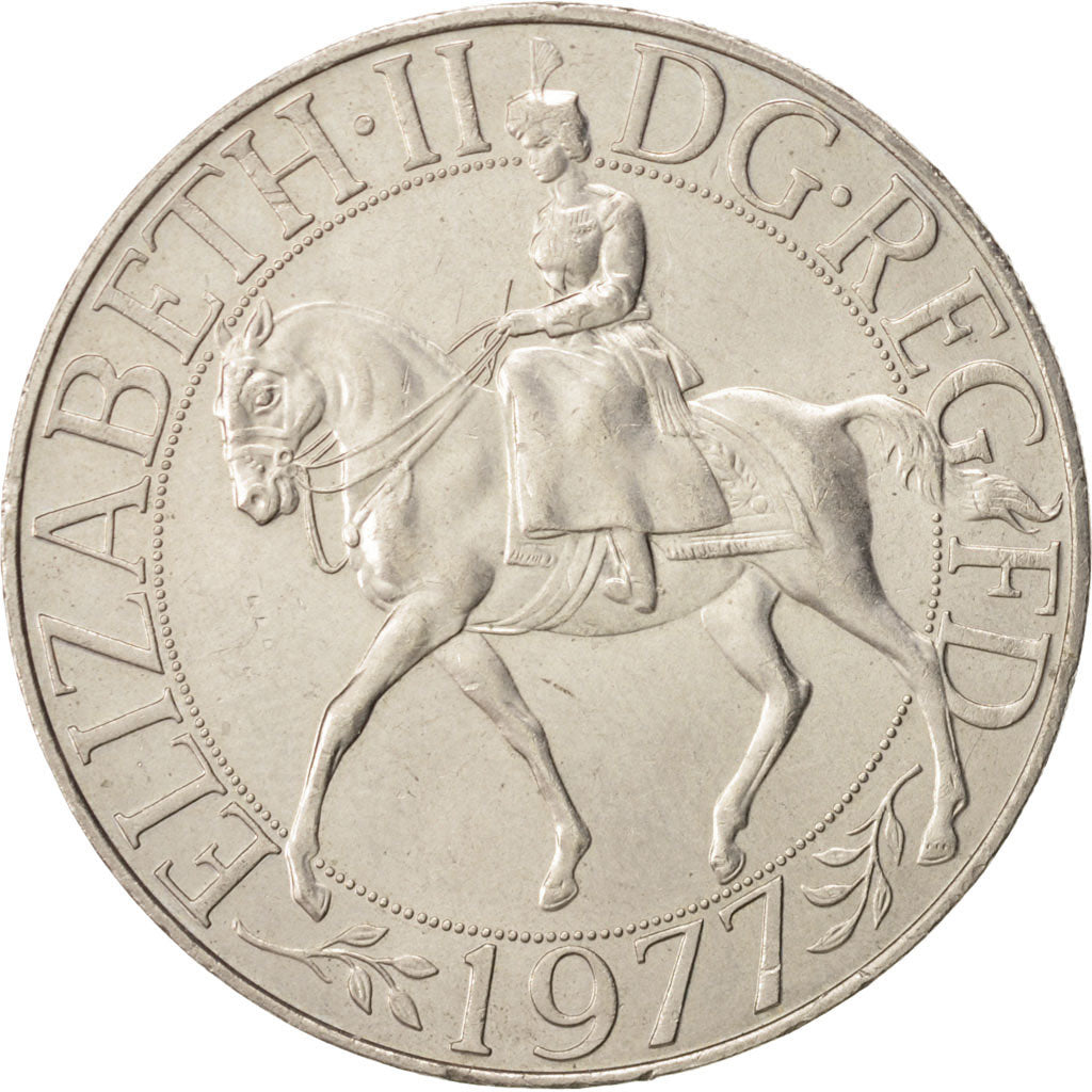Great Britain, Elizabeth II, 25 New Pence, 1977, MS(63), Copper-nickel, KM:920