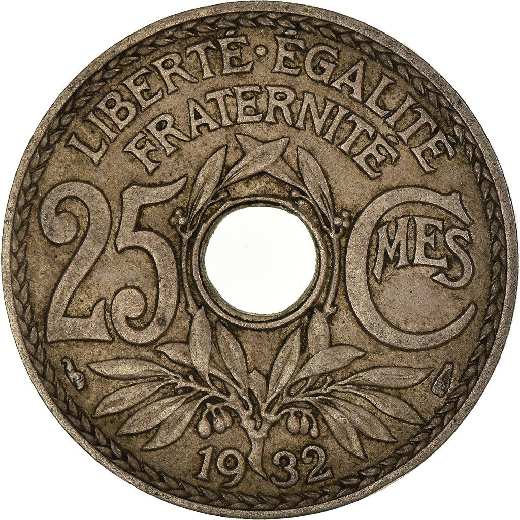 Moeda, França, 25 Centimes, 1932