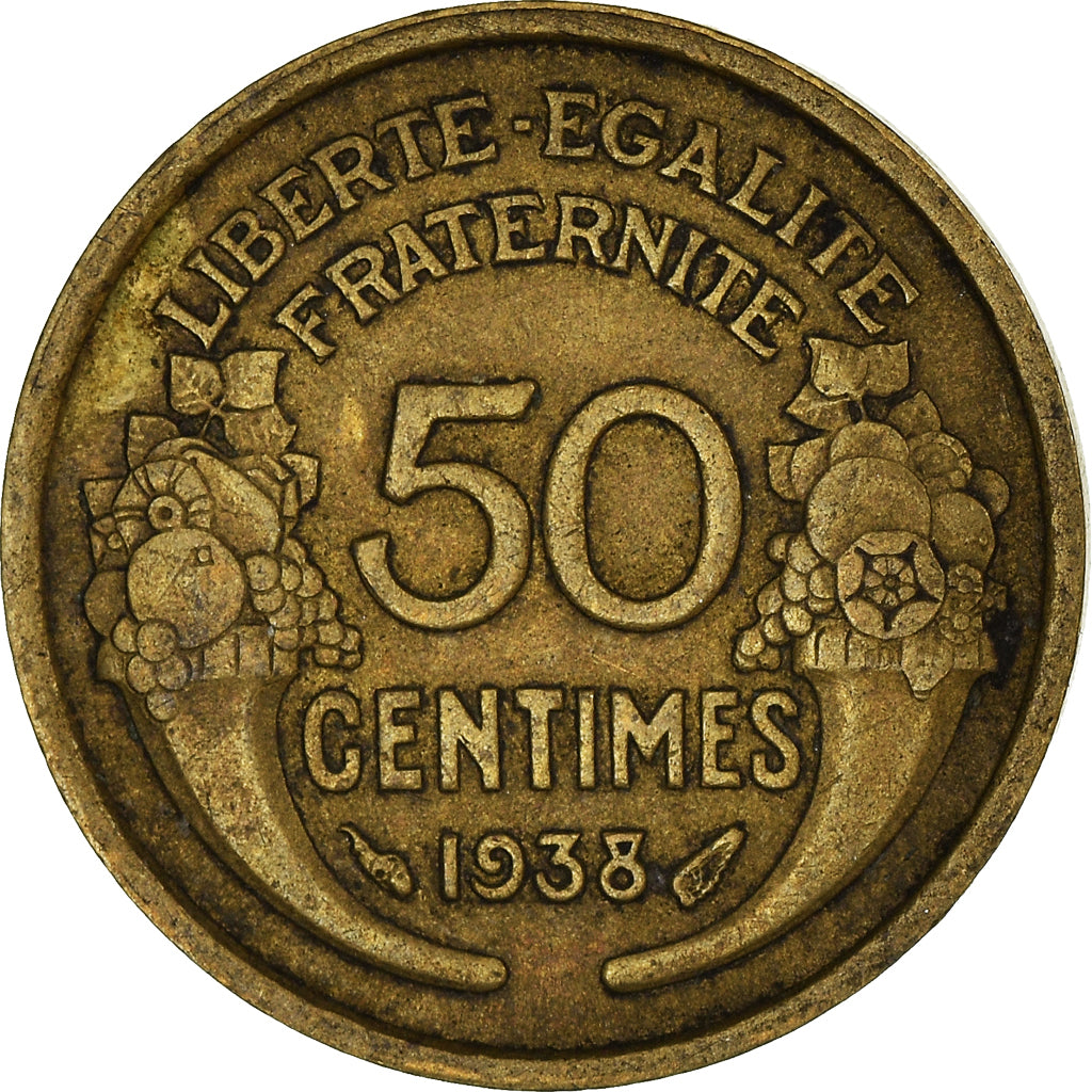 Monnaie, France, 50 Centimes, 1938