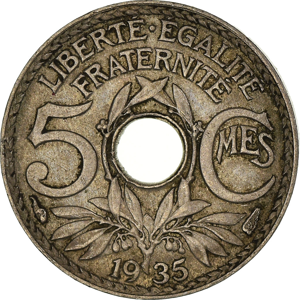 Moneta, Francia, 5 Centimes, 1935