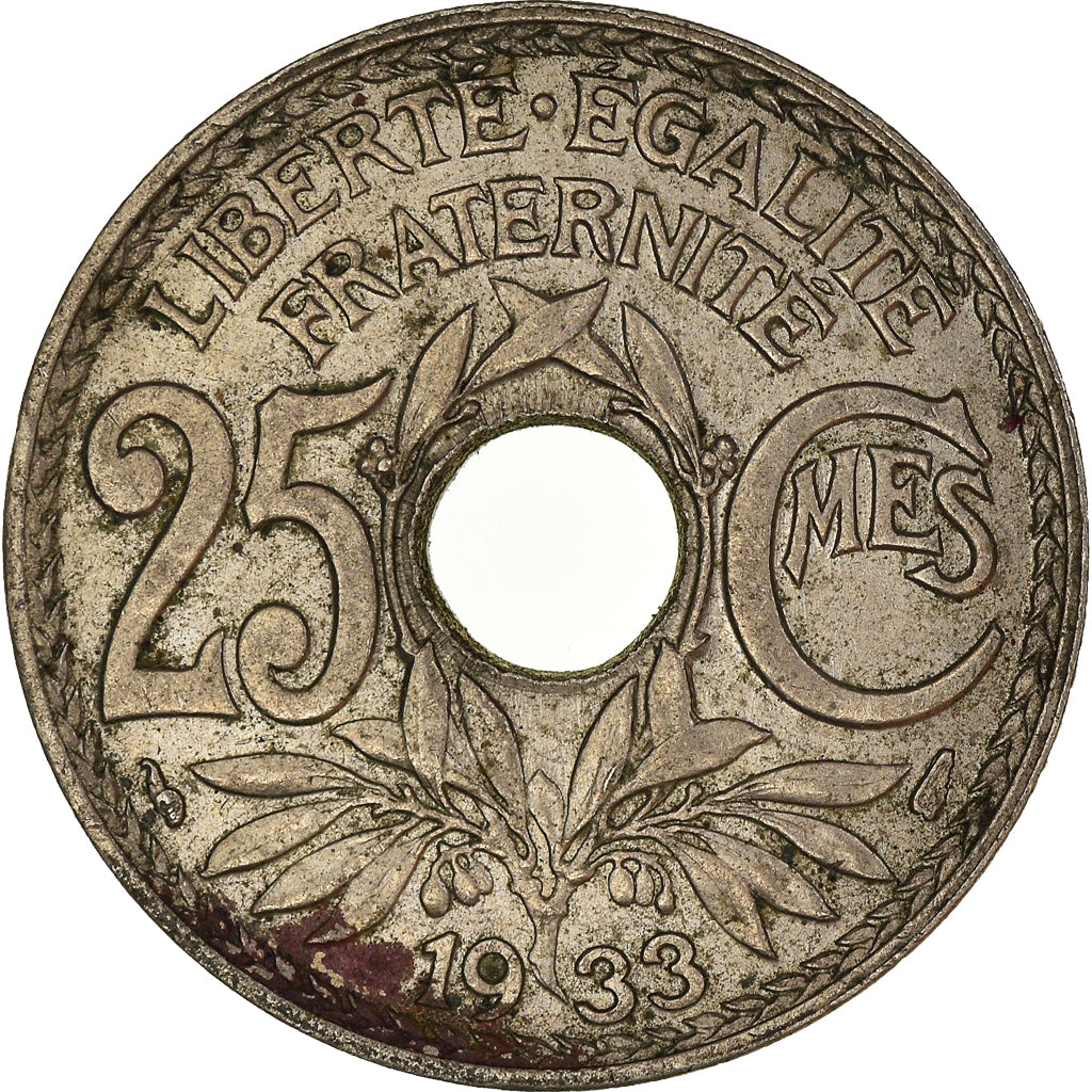 Moneta, Francia, 25 Centimes, 1933
