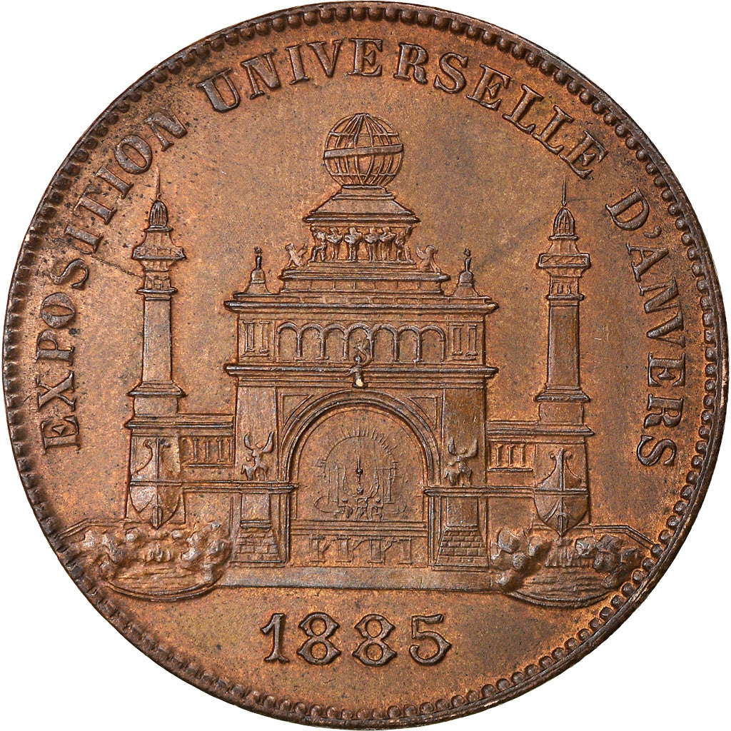 Belgium, Token, Exposition Universelle d'Anvers, Arts & Culture, 1885, Wiener