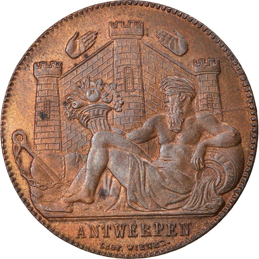 Belgium, Token, Exposition Universelle d'Anvers, Arts & Culture, 1885, Wiener