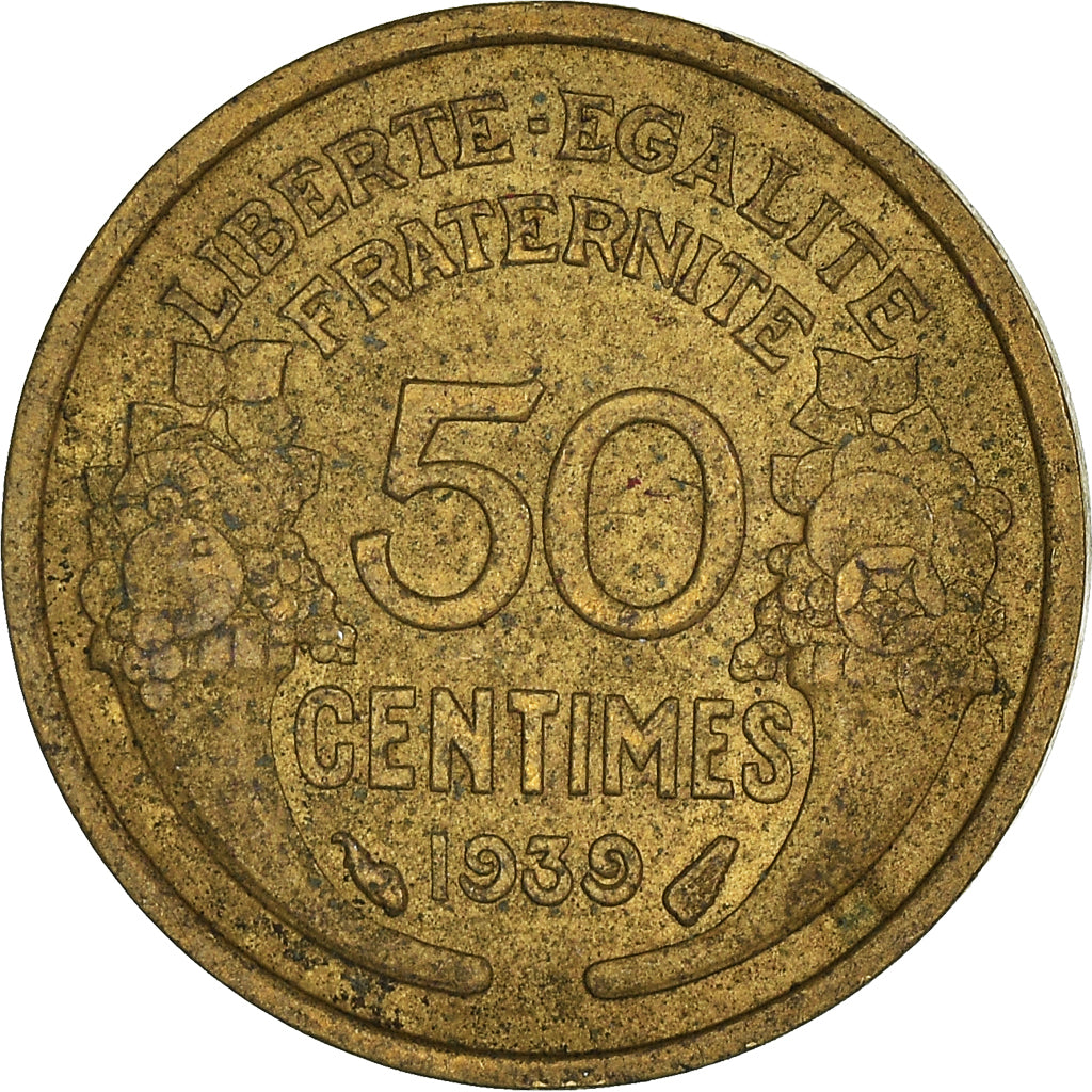 Moneta, Francja, 50 Centimes, 1939