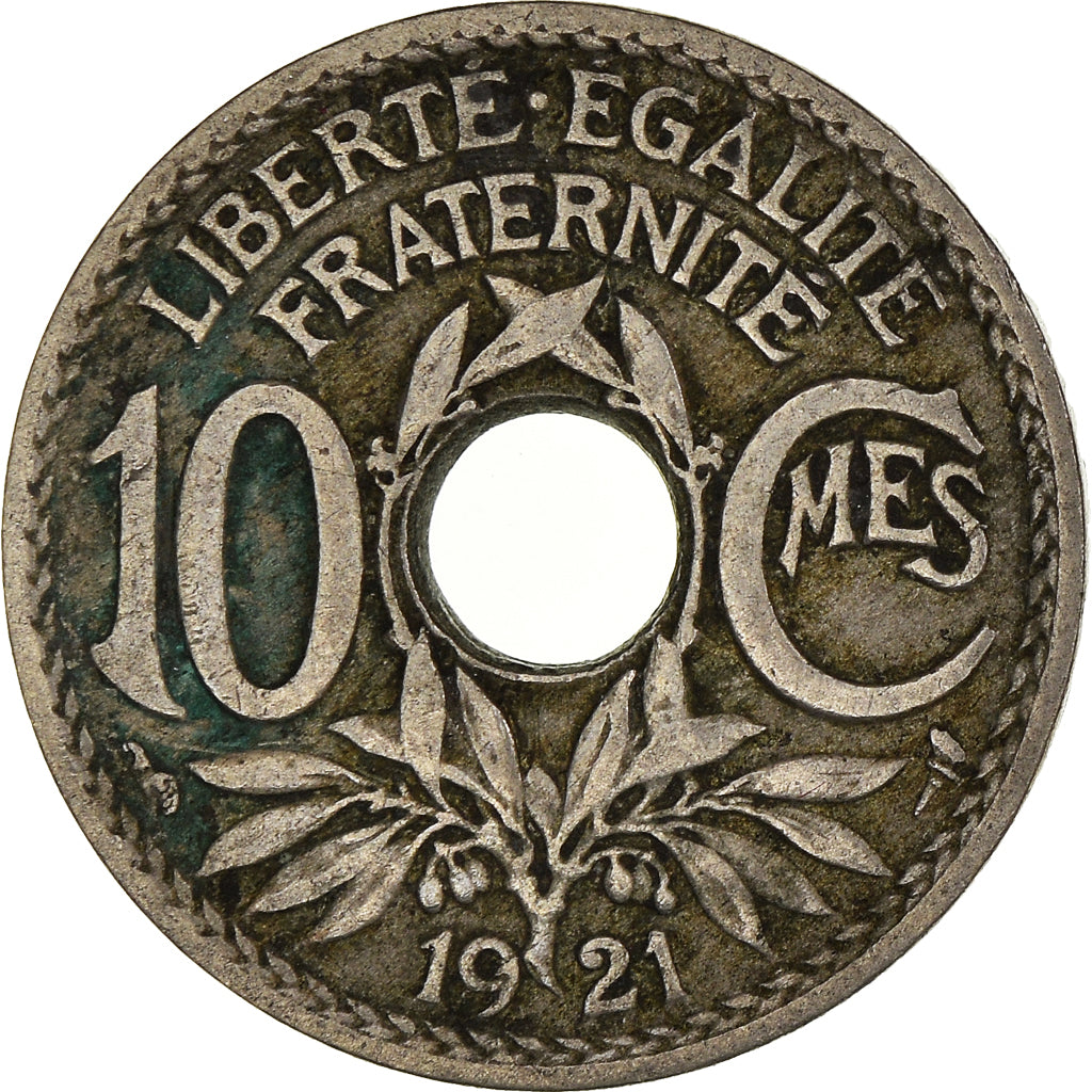 Coin, France, 10 Centimes, 1921