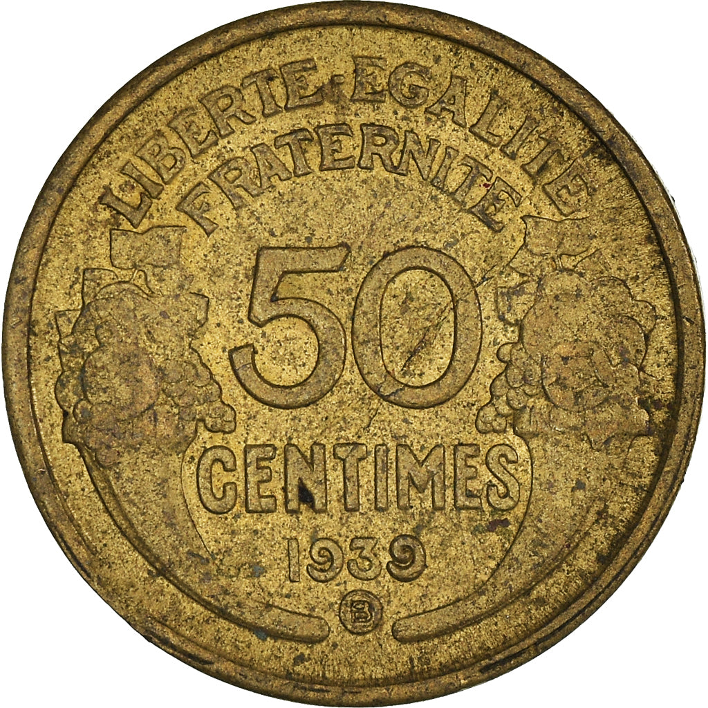 Moneda, Francia, 50 Centimes, 1939