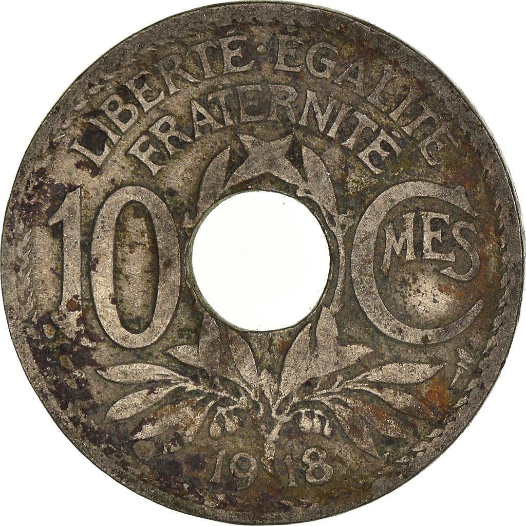 Münze, Frankreich, 10 Centimes, 1918
