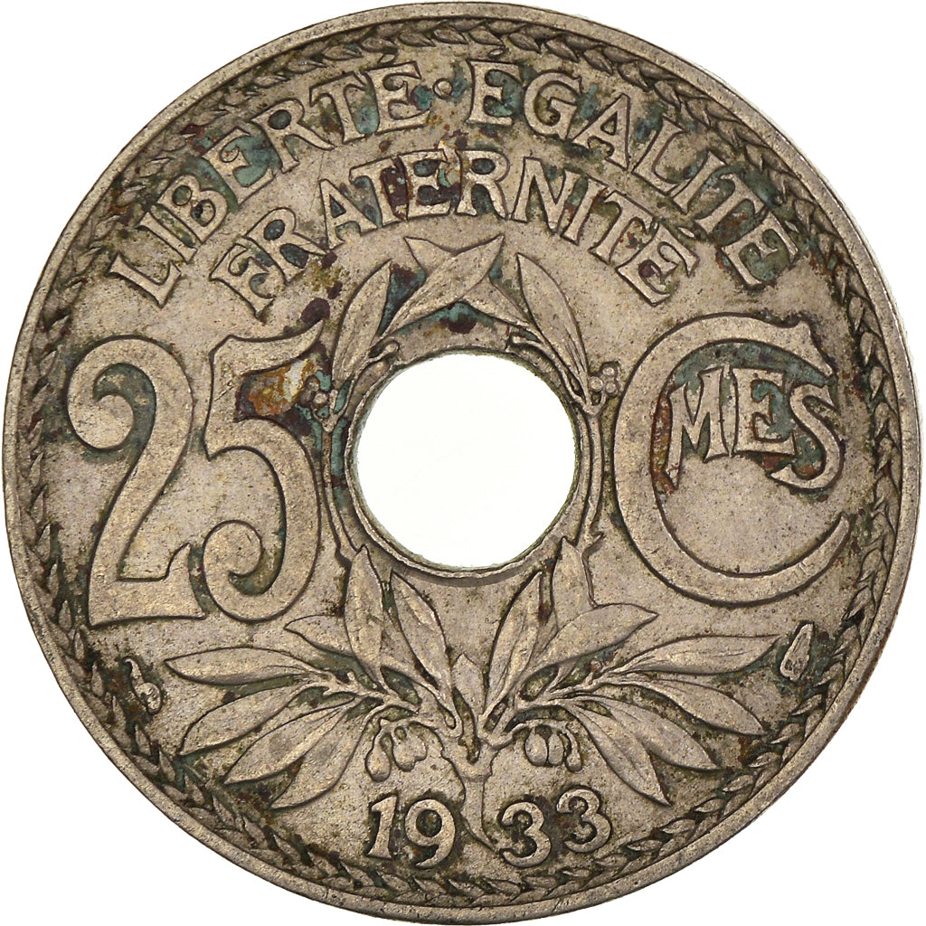 Moneta, Francia, 25 Centimes, 1933