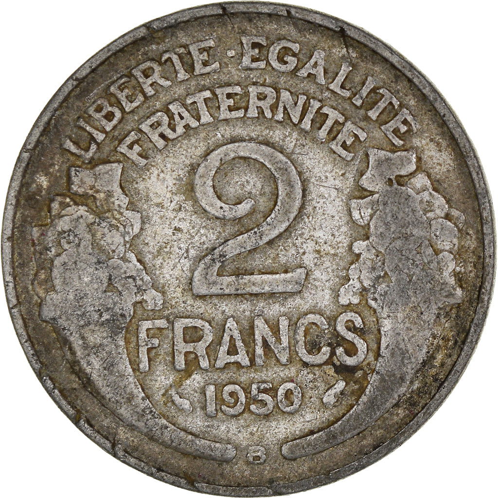 Moeda, França, 2 Francs, 1950