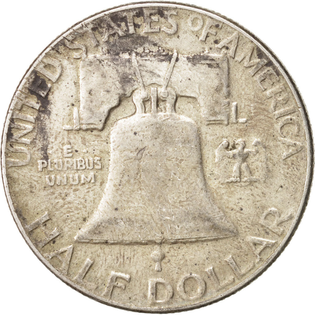Coin, United States, Franklin Half Dollar, Half Dollar, 1954, U.S. Mint
