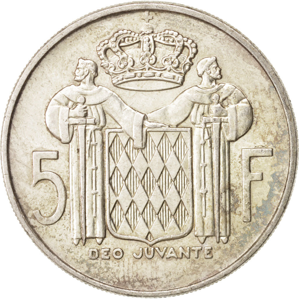 Monaco, Rainier III, 5 Francs, 1966, Paris, AU(55-58), Silver, KM:141