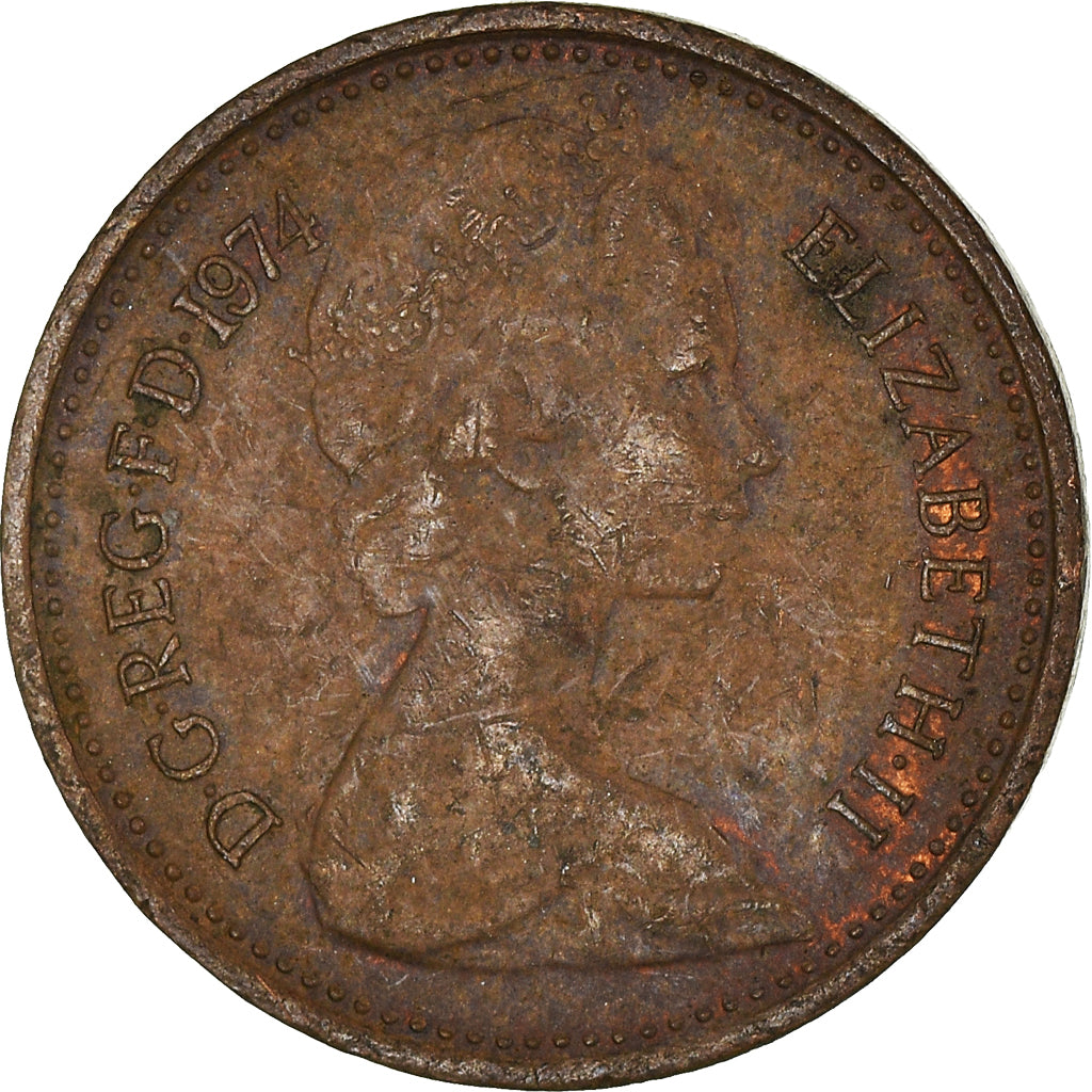 Moeda, Grã-Bretanha, 1/2 New Penny, 1974