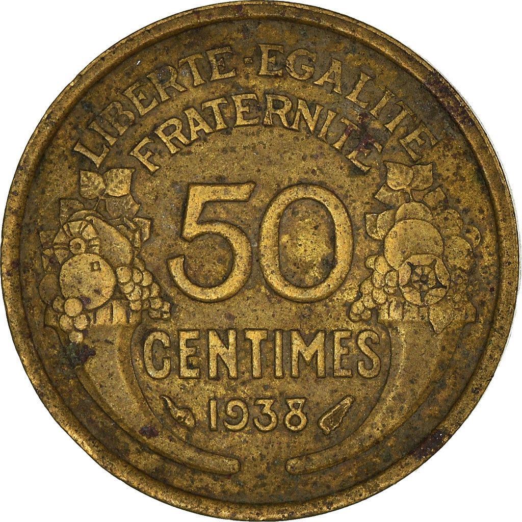 Münze, Frankreich, 50 Centimes, 1938