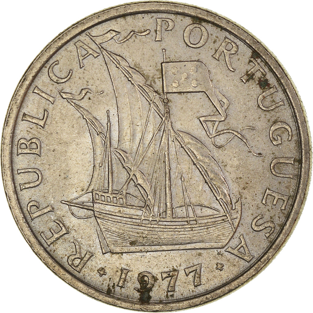 Moneta, Portogallo, 5 Escudos, 1977