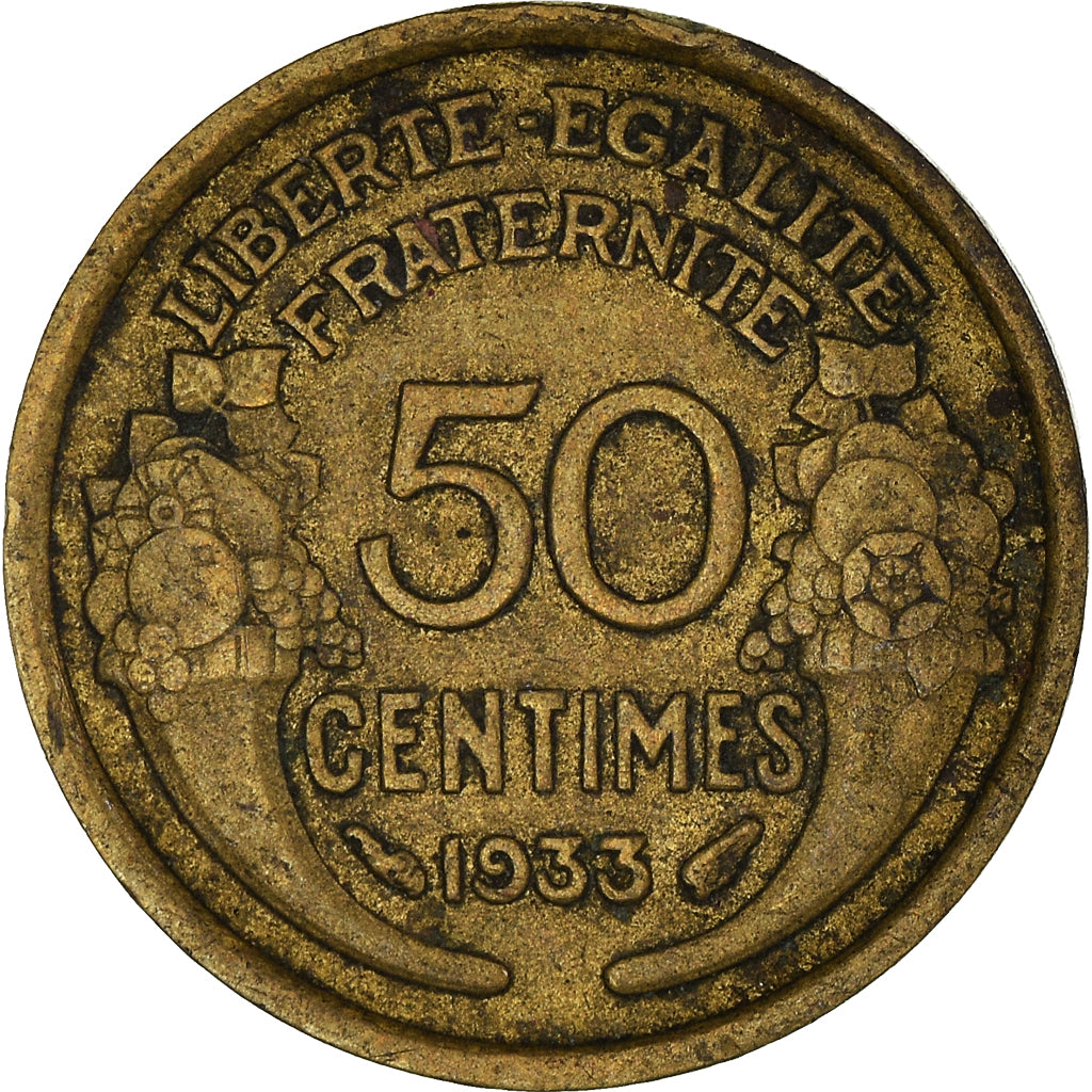 Münze, Frankreich, 50 Centimes, 1933