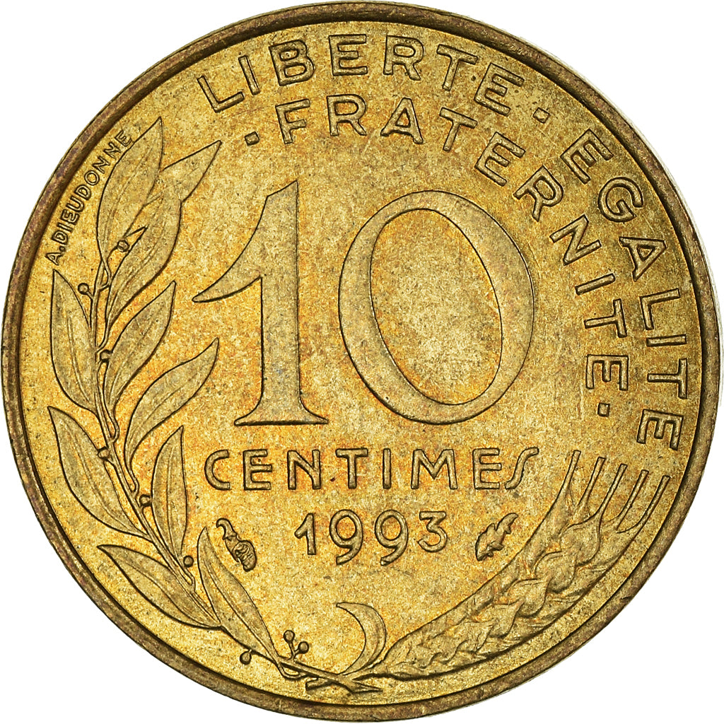 Moneta, Francja, 10 Centimes, 1993