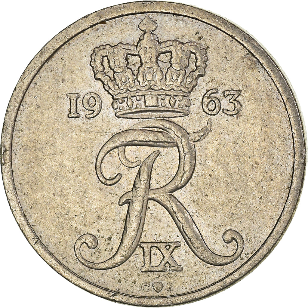 Munten, Denemarken, 10 Öre, 1963