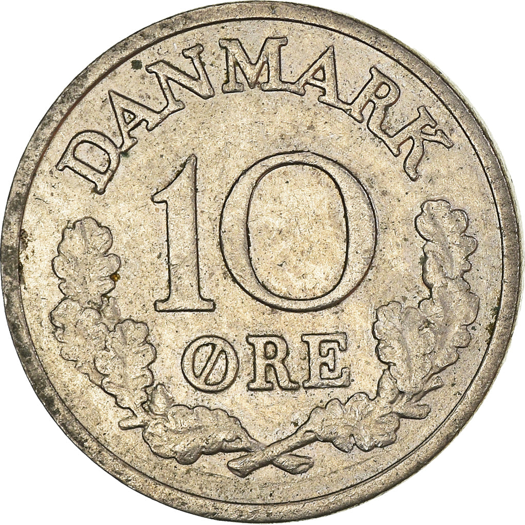 Munten, Denemarken, 10 Öre, 1963