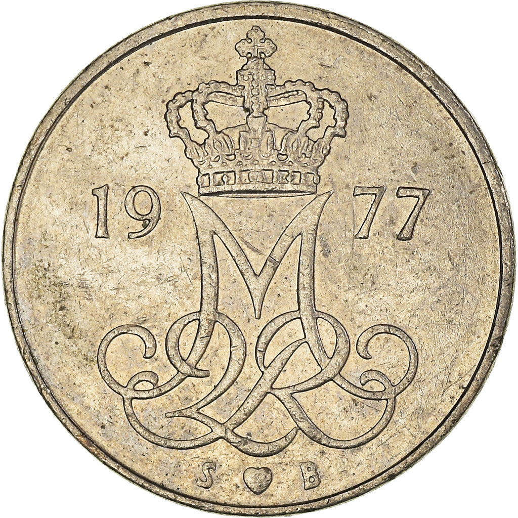 Munten, Denemarken, 10 Öre, 1977