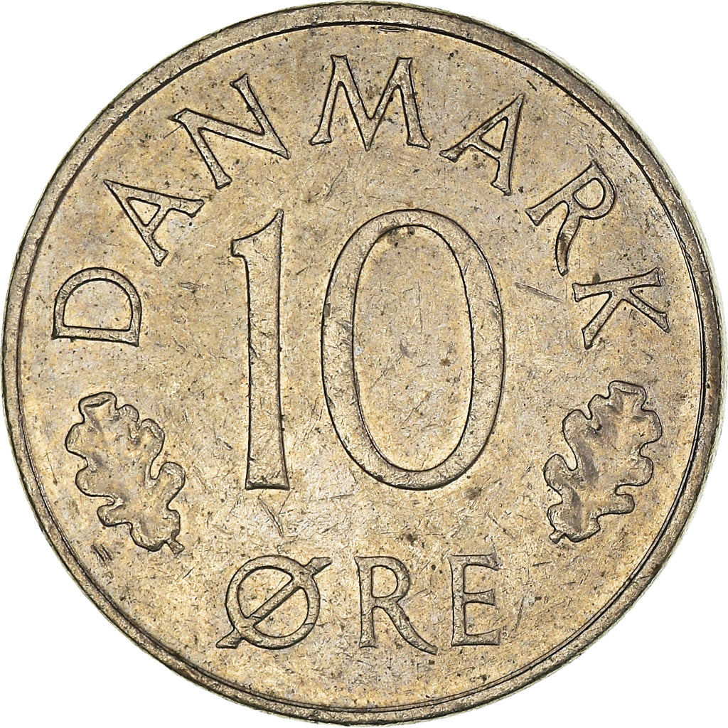 Munten, Denemarken, 10 Öre, 1977