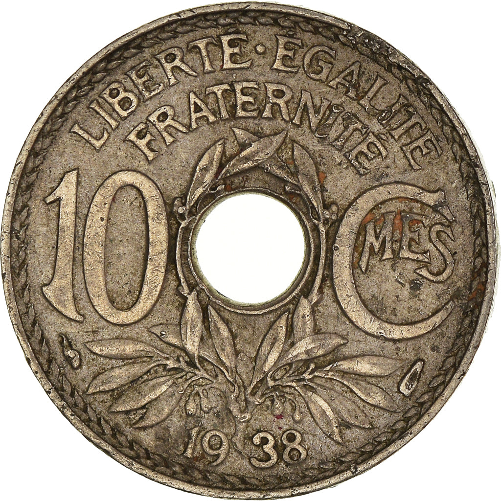 Moneta, Francia, 10 Centimes, 1938