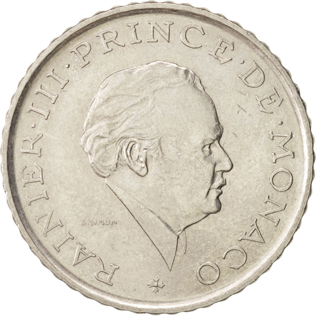 Monaco, Rainier III, 2 Francs, 1979, AU(55-58), Nickel, KM:157