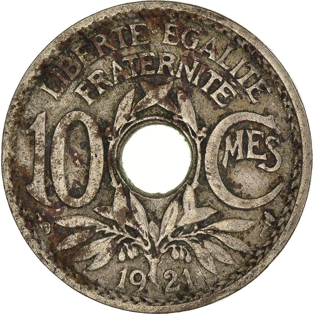 Coin, France, 10 Centimes, 1921