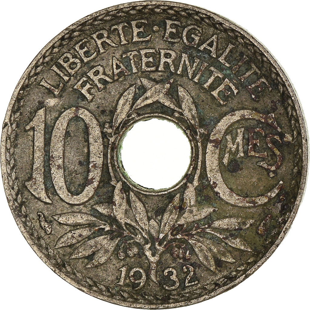 Moneta, Francia, 10 Centimes, 1932