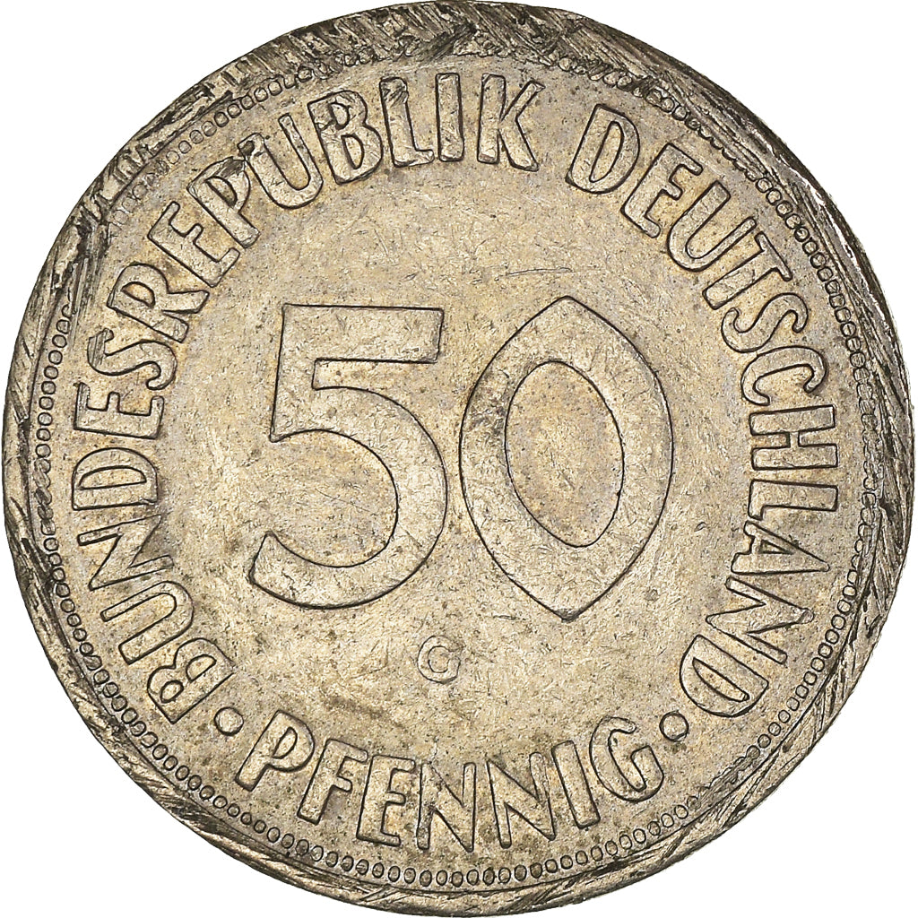 Moneda, ALEMANIA - REPÚBLICA FEDERAL, 50 Pfennig, 1970