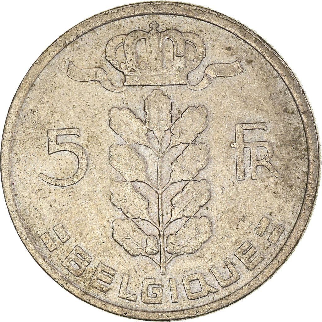 Monnaie, Belgique, 5 Francs, 5 Frank, 1974