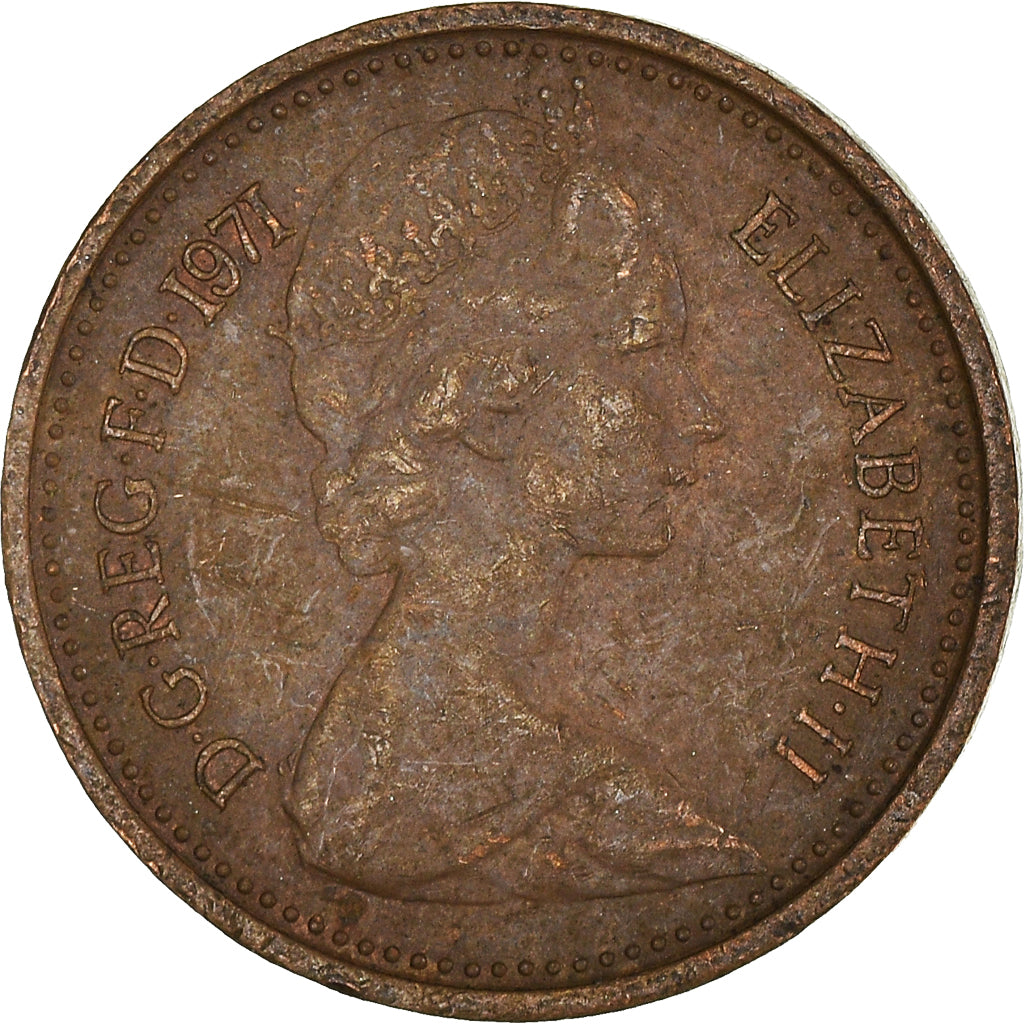 Moneta, Wielka Brytania, 1/2 New Penny, 1971