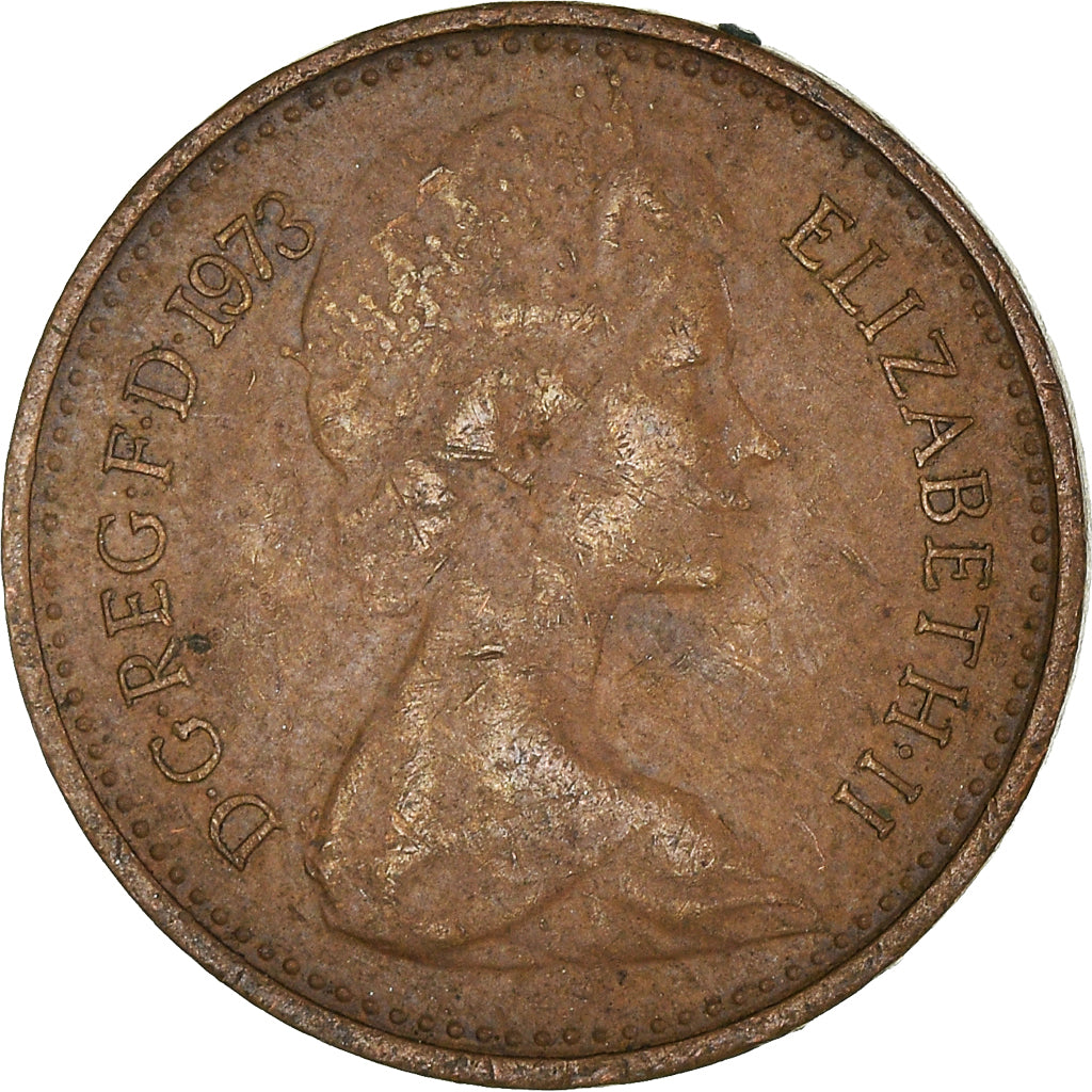 Monnaie, Grande-Bretagne, 1/2 New Penny, 1973
