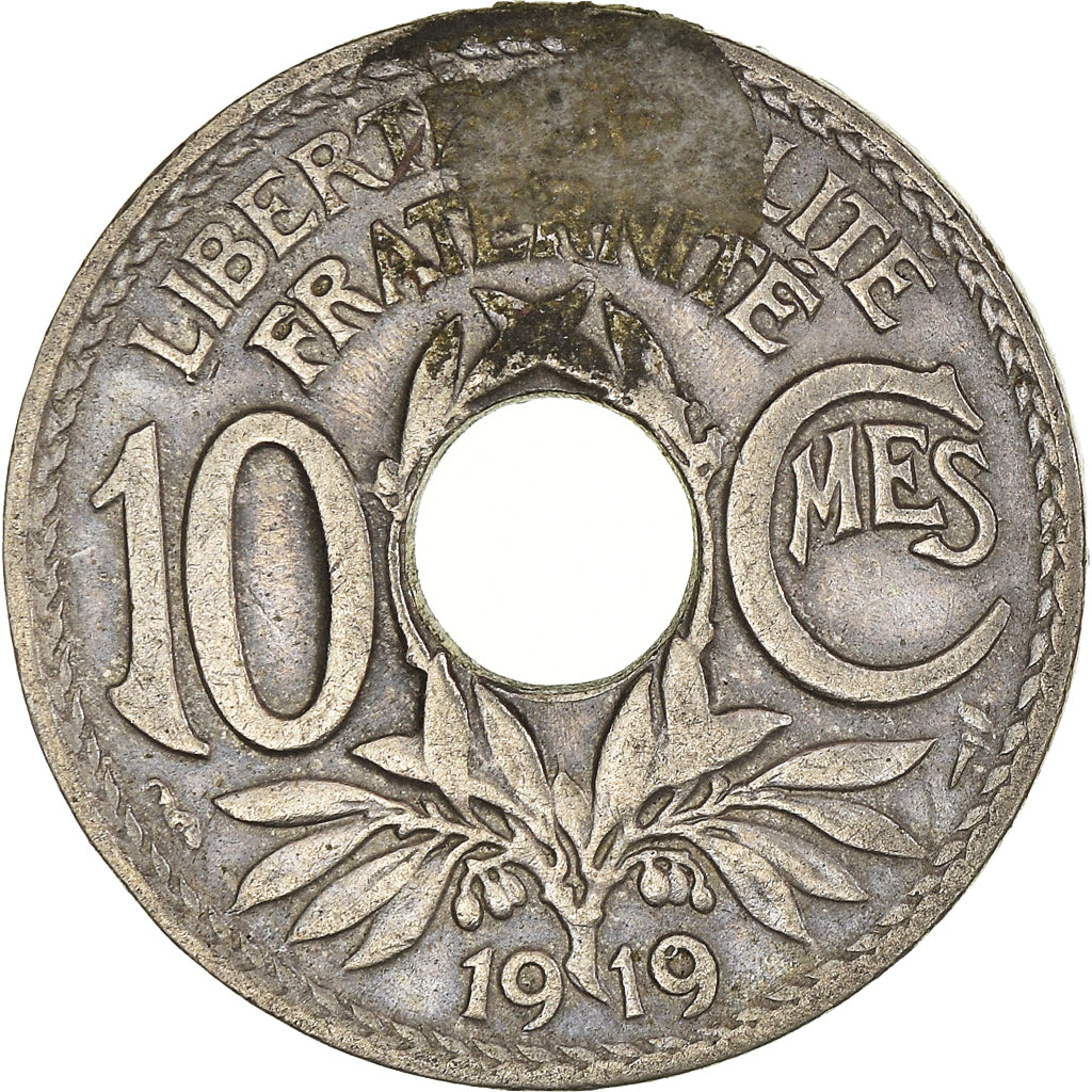 Coin, France, 10 Centimes, 1919