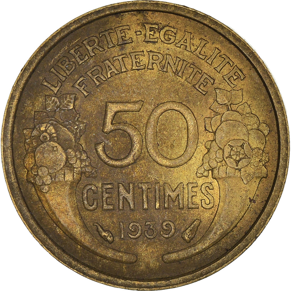 Münze, Frankreich, 50 Centimes, 1939
