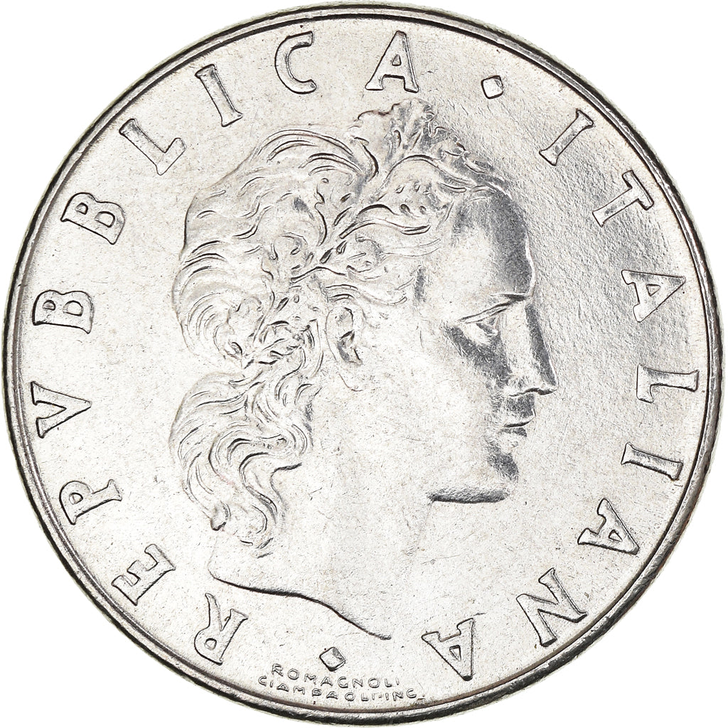 Münze, Italien, 50 Lire, 1977