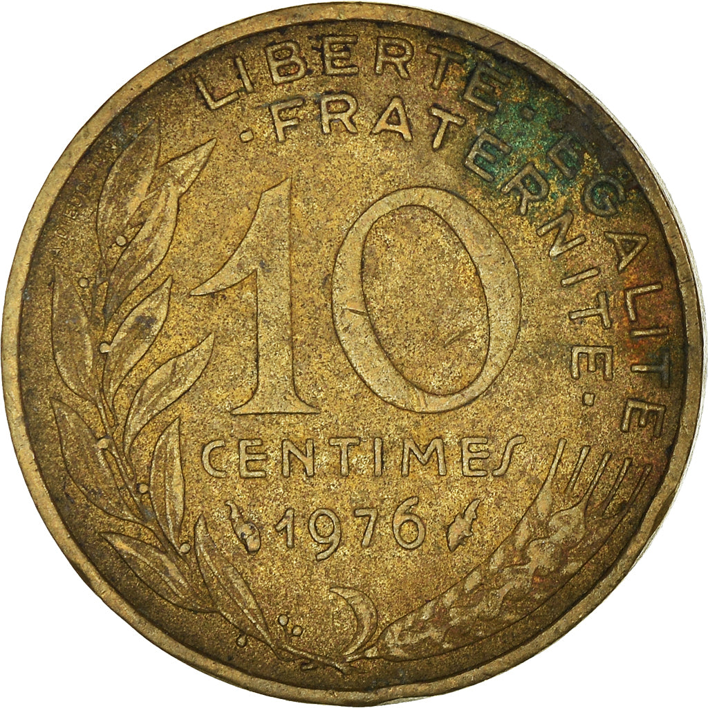 Coin, France, 10 Centimes, 1976
