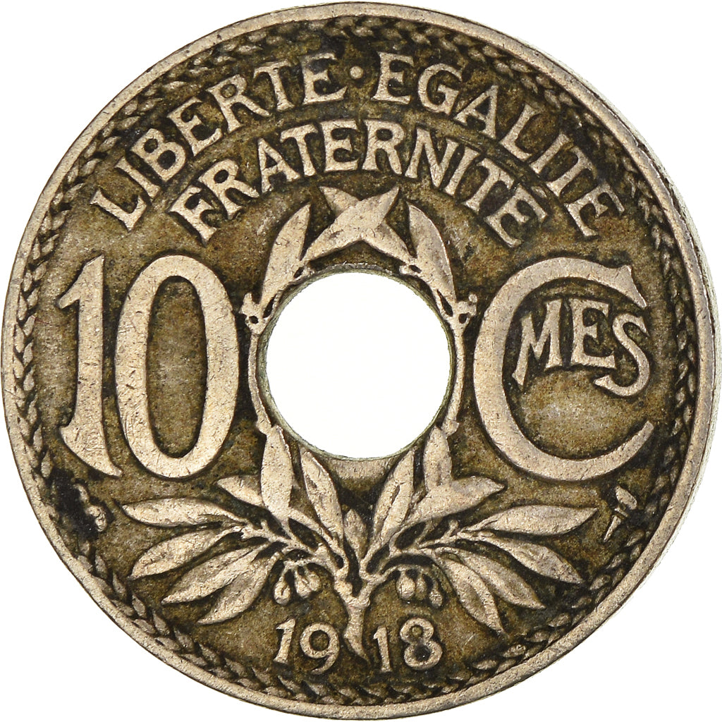 Moneta, Francia, 10 Centimes, 1918