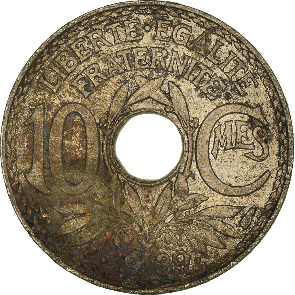 Coin, France, 10 Centimes, 1939