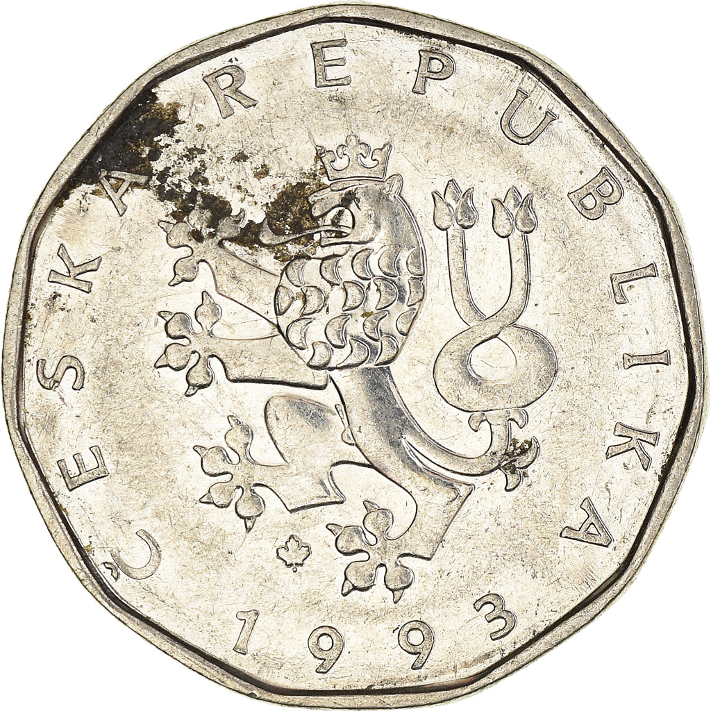 Moneda, República Checa, 2 Koruny, 1993