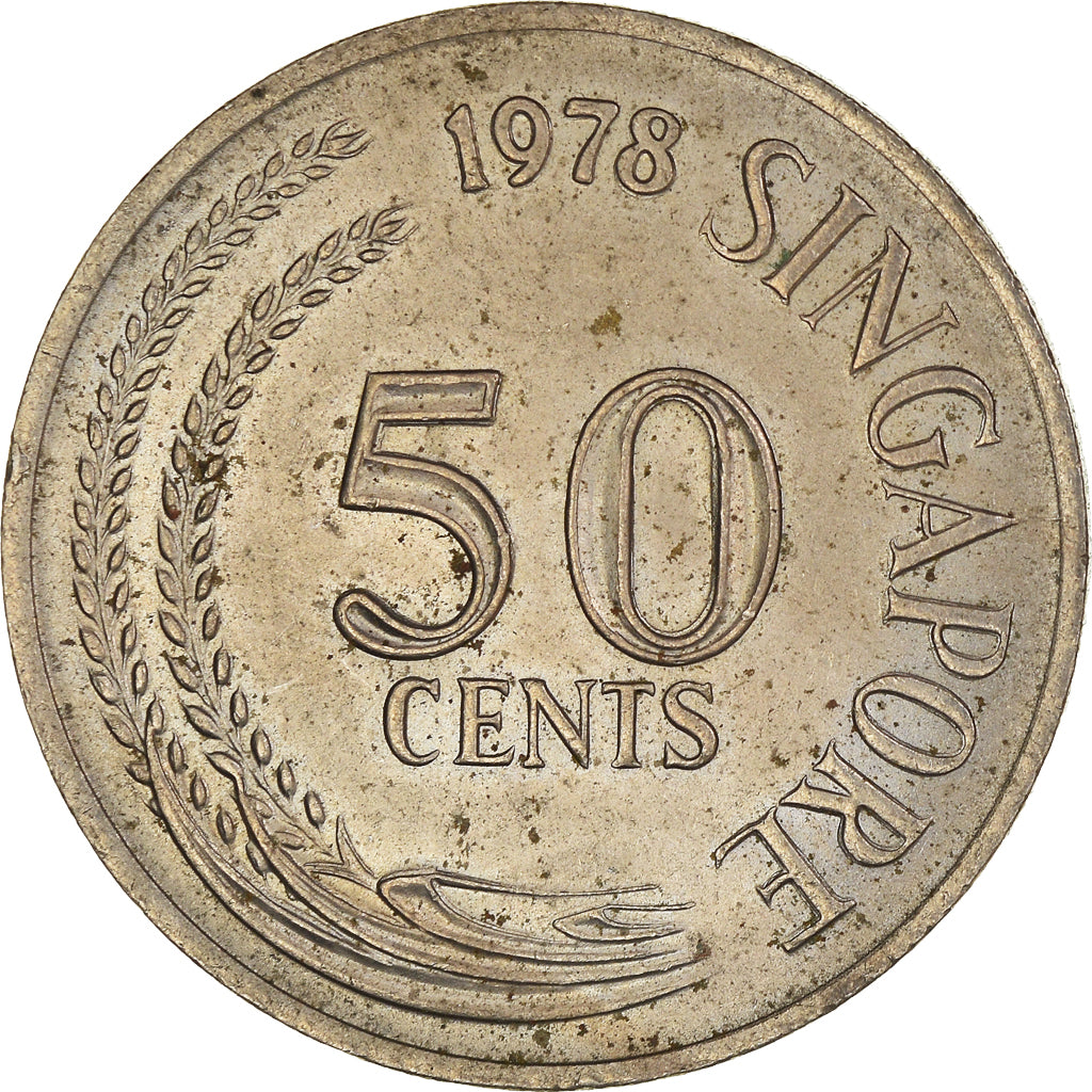 Monnaie, Singapour, 50 Cents, 1978