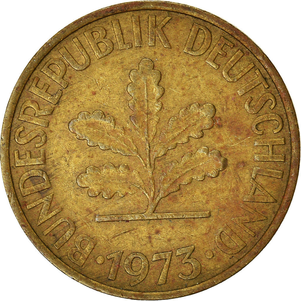 Münze, Bundesrepublik Deutschland, 10 Pfennig, 1973