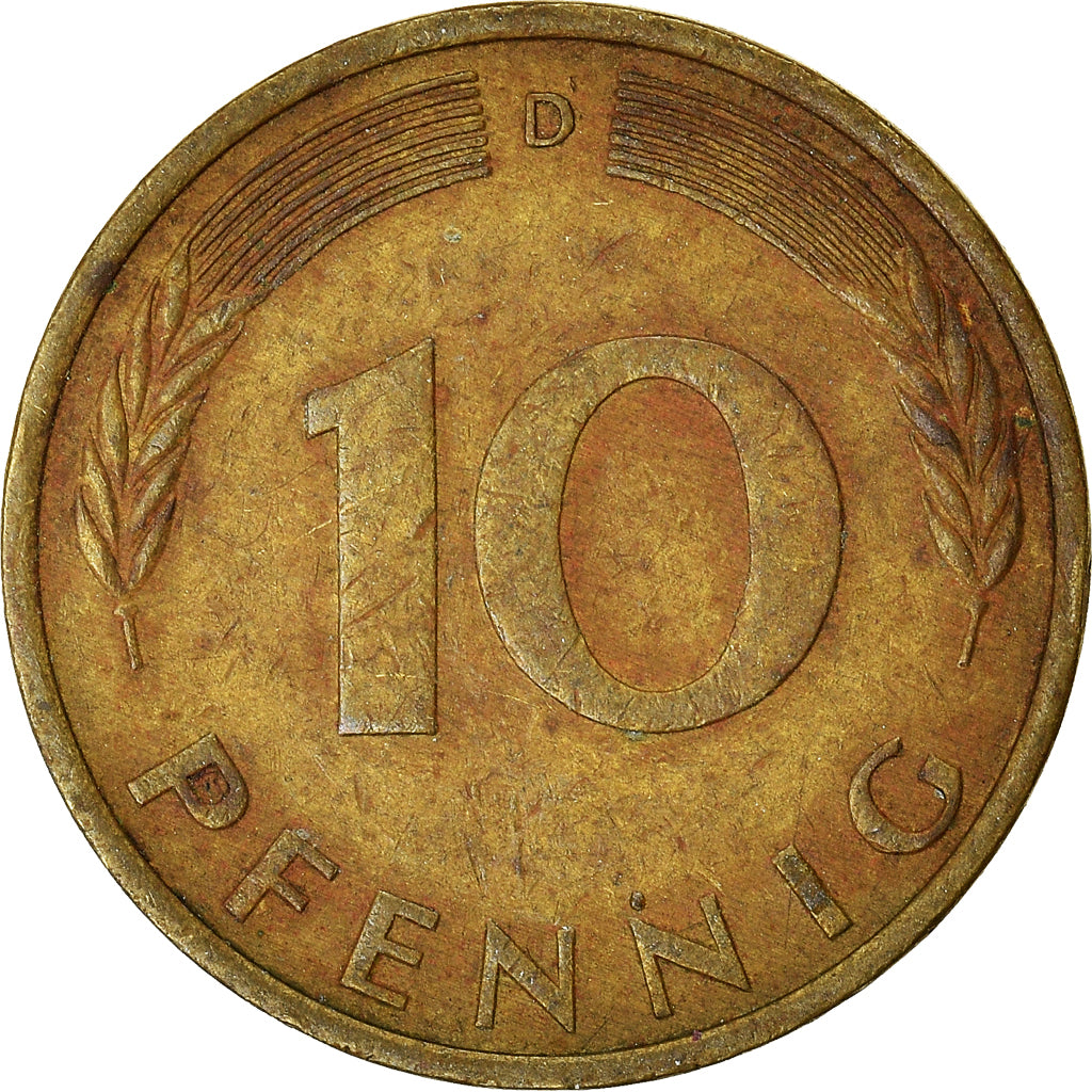 Münze, Bundesrepublik Deutschland, 10 Pfennig, 1973