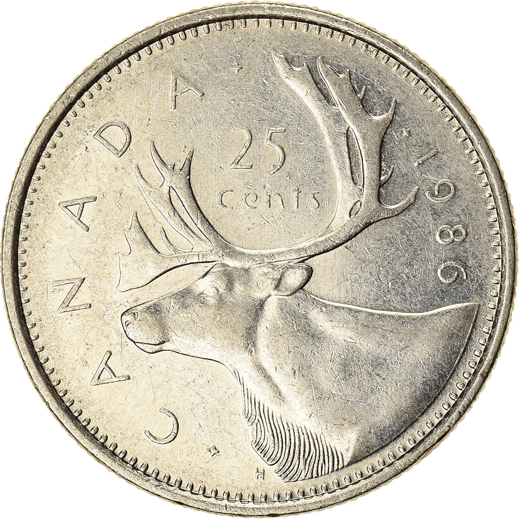 Monnaie, Canada, 25 Cents, 1986