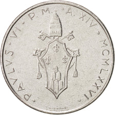VATICAN CITY, Paul VI, 50 Lire, 1976, Roma, MS(63), Stainless Steel, KM:121