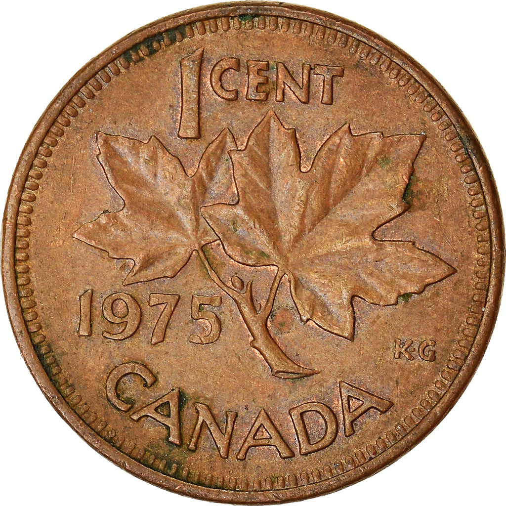 Moneda, Canadá, Cent, 1975
