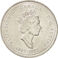 Canada, Elizabeth II, 25 Cents, 1992, Royal Canadian Mint, Ottawa, MS(63), Ni...
