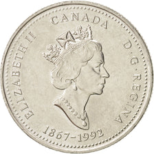 Canada, Elizabeth II, 25 Cents, 1992, Royal Canadian Mint, Ottawa, MS(63), Ni...