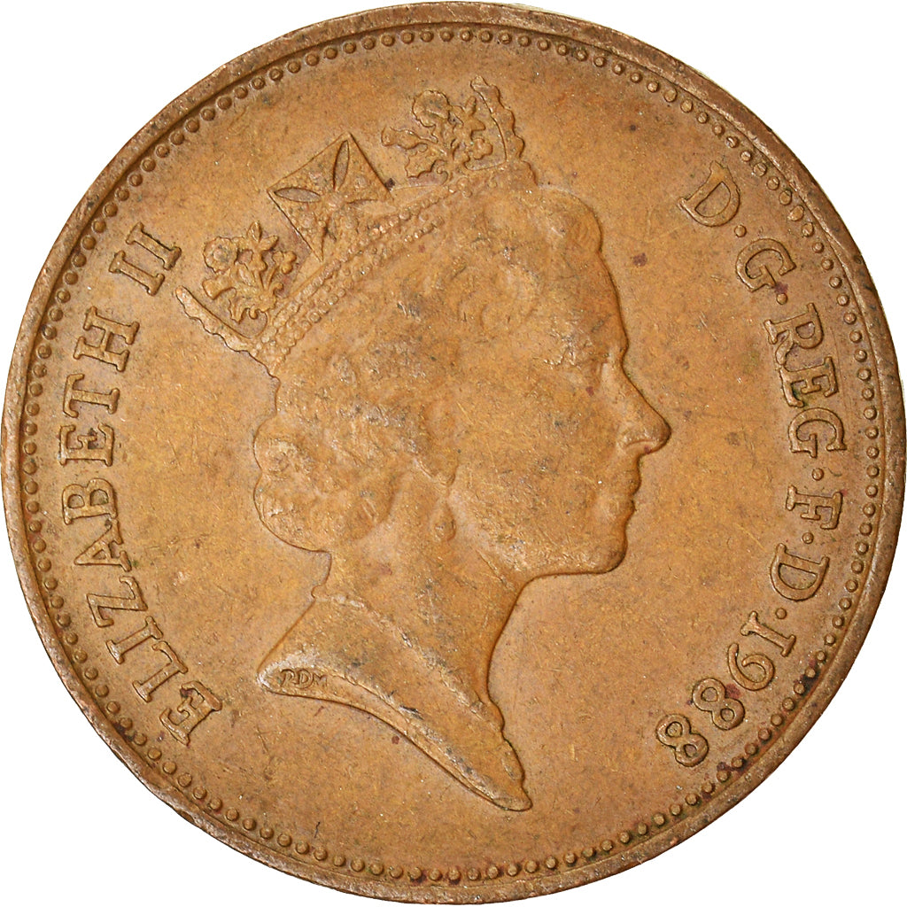 Moneda, Gran Bretaña, 2 Pence, 1988