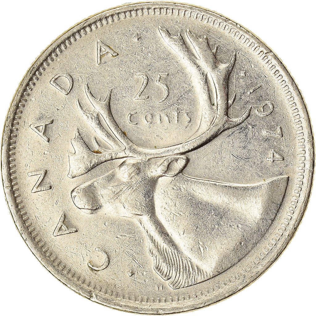 Moneda, Canadá, 25 Cents, 1974