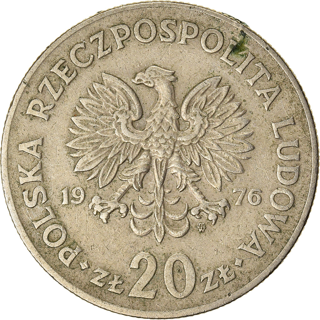 Moneta, Polonia, 20 Zlotych, 1976